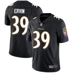 Limited Men's Tyler Ervin Black Alternate Jersey - #39 Football Baltimore Ravens Vapor Untouchable