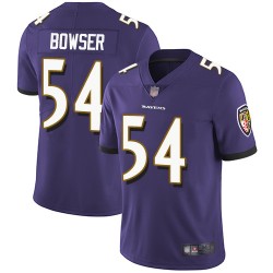 Limited Men's Tyus Bowser Purple Home Jersey - #54 Football Baltimore Ravens Vapor Untouchable