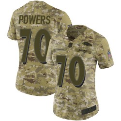 Limited Women's Ben Powers Camo Jersey - #70 Football Baltimore Ravens 2018 Salute to Service