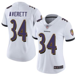 Limited Women's Anthony Averett White Road Jersey - #34 Football Baltimore Ravens Vapor Untouchable