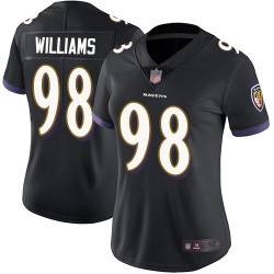 Limited Women's Brandon Williams Black Alternate Jersey - #98 Football Baltimore Ravens Vapor Untouchable