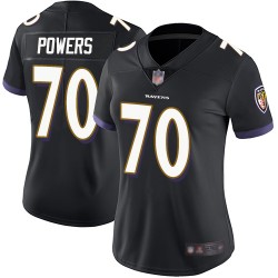 Limited Women's Ben Powers Black Alternate Jersey - #70 Football Baltimore Ravens Vapor Untouchable