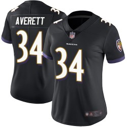 Limited Women's Anthony Averett Black Alternate Jersey - #34 Football Baltimore Ravens Vapor Untouchable