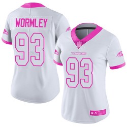 Limited Women's Chris Wormley White/Pink Jersey - #93 Football Baltimore Ravens Rush Fashion
