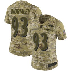 Limited Women's Chris Wormley Camo Jersey - #93 Football Baltimore Ravens 2018 Salute to Service