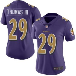 Limited Women's Earl Thomas III Purple Jersey - #29 Football Baltimore Ravens Rush Vapor Untouchable