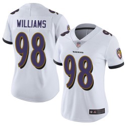 Limited Women's Brandon Williams White Road Jersey - #98 Football Baltimore Ravens Vapor Untouchable