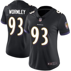 Limited Women's Chris Wormley Black Alternate Jersey - #93 Football Baltimore Ravens Vapor Untouchable
