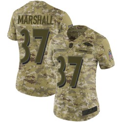 Limited Women's Iman Marshall Camo Jersey - #37 Football Baltimore Ravens 2018 Salute to Service
