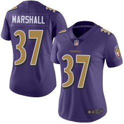 Limited Women's Iman Marshall Purple Jersey - #37 Football Baltimore Ravens Rush Vapor Untouchable