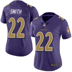Limited Women's Jimmy Smith Purple Jersey - #22 Football Baltimore Ravens Rush Vapor Untouchable