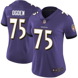 Limited Women's Jonathan Ogden Purple Home Jersey - #75 Football Baltimore Ravens Vapor Untouchable