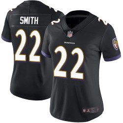 Limited Women's Jimmy Smith Black Alternate Jersey - #22 Football Baltimore Ravens Vapor Untouchable