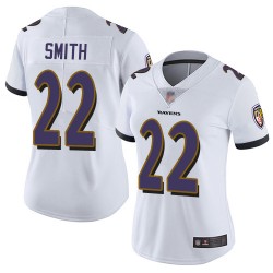 Limited Women's Jimmy Smith White Road Jersey - #22 Football Baltimore Ravens Vapor Untouchable