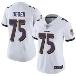 Limited Women's Jonathan Ogden White Road Jersey - #75 Football Baltimore Ravens Vapor Untouchable