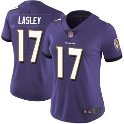 Limited Women's Jordan Lasley Purple Home Jersey - #17 Football Baltimore Ravens Vapor Untouchable