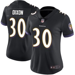 Limited Women's Kenneth Dixon Black Alternate Jersey - #30 Football Baltimore Ravens Vapor Untouchable