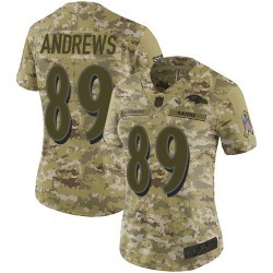 Limited Women's Mark Andrews Camo Jersey - #89 Football Baltimore Ravens 2018 Salute to Service
