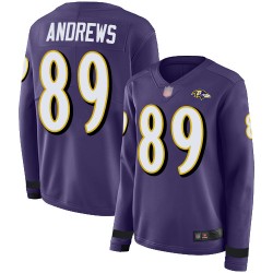 Limited Women's Mark Andrews Purple Jersey - #89 Football Baltimore Ravens Therma Long Sleeve