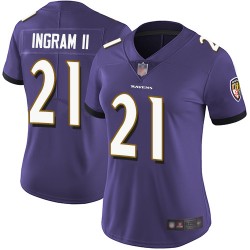 Limited Women's Mark Ingram II Purple Home Jersey - #21 Football Baltimore Ravens Vapor Untouchable