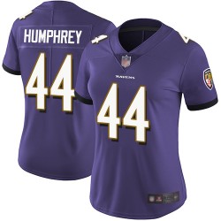 Limited Women's Marlon Humphrey Purple Home Jersey - #44 Football Baltimore Ravens Vapor Untouchable