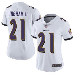 Limited Women's Mark Ingram II White Road Jersey - #21 Football Baltimore Ravens Vapor Untouchable