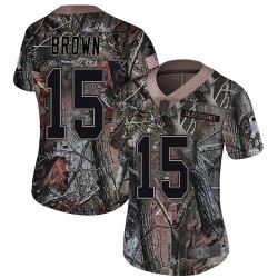 Limited Women's Marquise Brown Camo Jersey - #15 Football Baltimore Ravens Rush Realtree