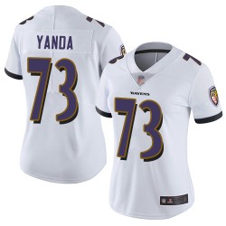 Limited Women's Marshal Yanda White Road Jersey - #73 Football Baltimore Ravens Vapor Untouchable