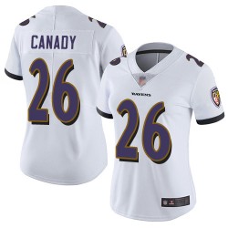Limited Women's Maurice Canady White Road Jersey - #26 Football Baltimore Ravens Vapor Untouchable