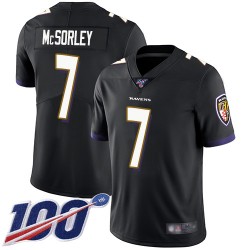 Limited Men's Trace McSorley Black Alternate Jersey - #7 Football Baltimore Ravens 100th Season Vapor Untouchable