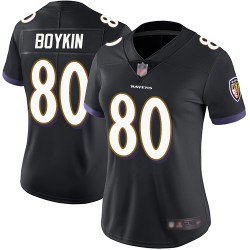 Limited Women's Miles Boykin Black Alternate Jersey - #80 Football Baltimore Ravens Vapor Untouchable
