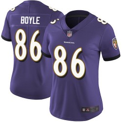 Limited Women's Nick Boyle Purple Home Jersey - #86 Football Baltimore Ravens Vapor Untouchable