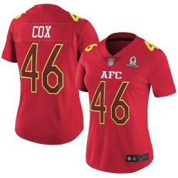 Limited Women's Morgan Cox Red Jersey - #46 Football Baltimore Ravens 2017 Pro Bowl