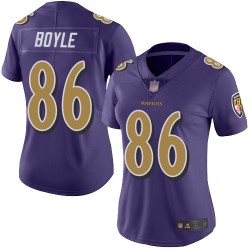 Limited Women's Nick Boyle Purple Jersey - #86 Football Baltimore Ravens Rush Vapor Untouchable