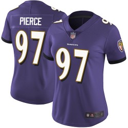 Limited Women's Michael Pierce Purple Home Jersey - #97 Football Baltimore Ravens Vapor Untouchable