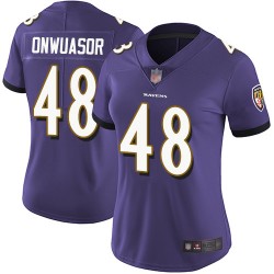 Limited Women's Patrick Onwuasor Purple Home Jersey - #48 Football Baltimore Ravens Vapor Untouchable