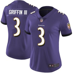 Limited Women's Robert Griffin III Purple Home Jersey - #3 Football Baltimore Ravens Vapor Untouchable