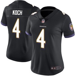 Limited Women's Sam Koch Black Alternate Jersey - #4 Football Baltimore Ravens Vapor Untouchable