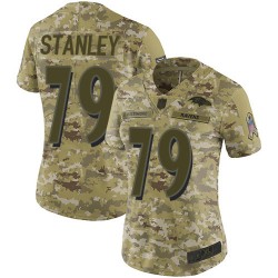 Limited Women's Ronnie Stanley Camo Jersey - #79 Football Baltimore Ravens 2018 Salute to Service