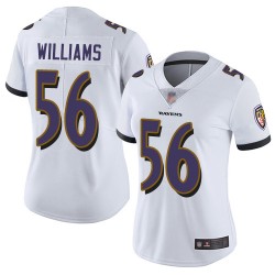 Limited Women's Tim Williams White Road Jersey - #56 Football Baltimore Ravens Vapor Untouchable