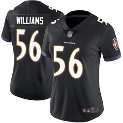 Limited Women's Tim Williams Black Alternate Jersey - #56 Football Baltimore Ravens Vapor Untouchable