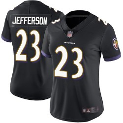 Limited Women's Tony Jefferson Black Alternate Jersey - #23 Football Baltimore Ravens Vapor Untouchable