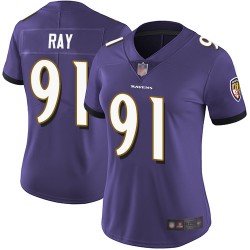 Limited Women's Shane Ray Purple Home Jersey - #91 Football Baltimore Ravens Vapor Untouchable
