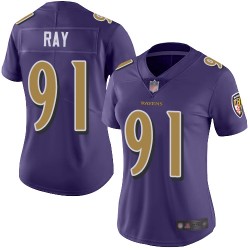 Limited Women's Shane Ray Purple Jersey - #91 Football Baltimore Ravens Rush Vapor Untouchable