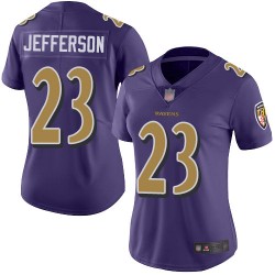 Limited Women's Tony Jefferson Purple Jersey - #23 Football Baltimore Ravens Rush Vapor Untouchable
