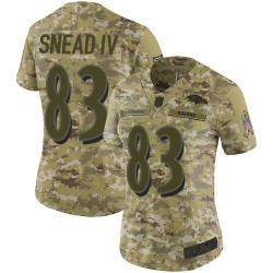 Limited Women's Willie Snead IV Camo Jersey - #83 Football Baltimore Ravens 2018 Salute to Service
