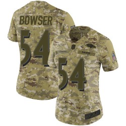 Limited Women's Tyus Bowser Camo Jersey - #54 Football Baltimore Ravens 2018 Salute to Service