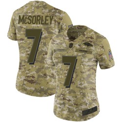 Limited Women's Trace McSorley Camo Jersey - #7 Football Baltimore Ravens 2018 Salute to Service