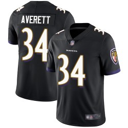Limited Youth Anthony Averett Black Alternate Jersey - #34 Football Baltimore Ravens Vapor Untouchable