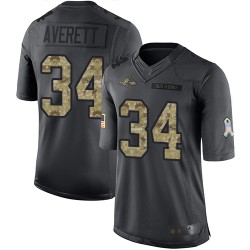 Limited Youth Anthony Averett Black Jersey - #34 Football Baltimore Ravens 2016 Salute to Service